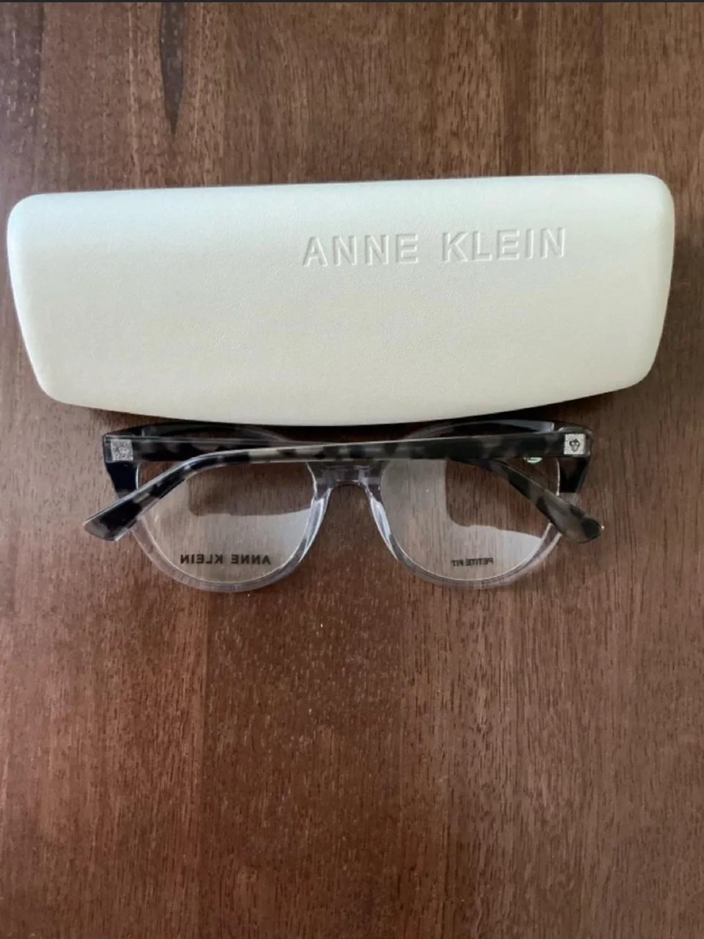 Anne Klein AK5092 eyeglasses in a grey crystal cat-eye design